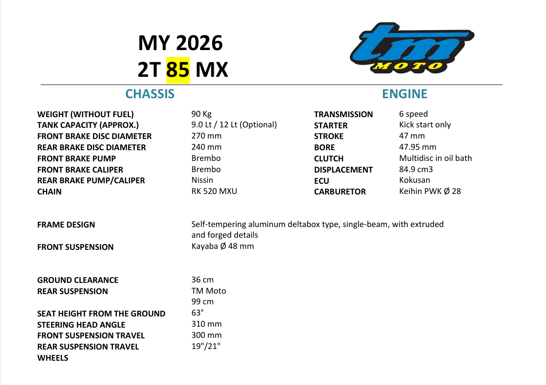 image 5 of 2026 MX 85 JUNIOR 14/17 - 16/19